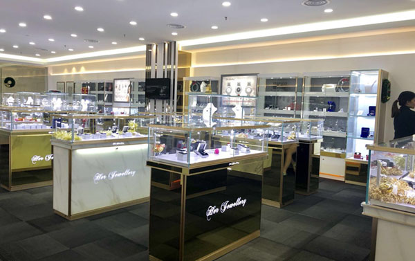 【客戶反饋】Her Jewellry—玻璃珠寶柜臺首飾飾品展柜展示柜